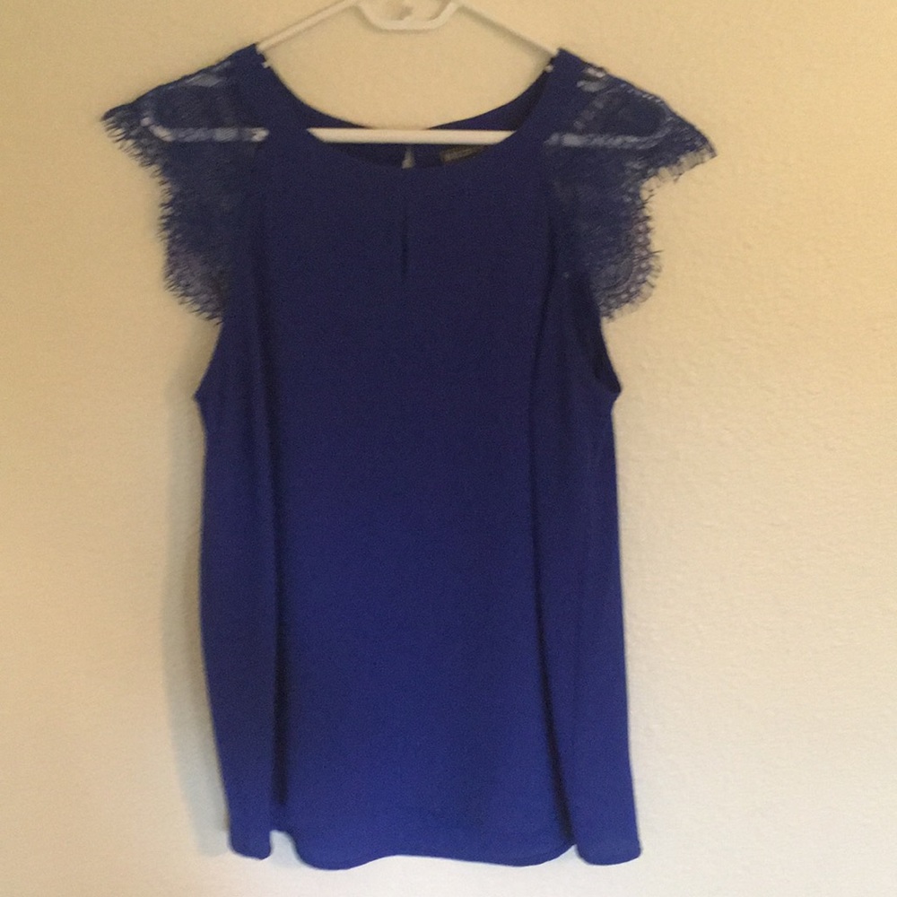 Brixon Ivy stitch fix medium blue lace top casual